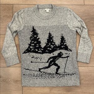 J. Crew Heather Gray Knit Ski Sweater